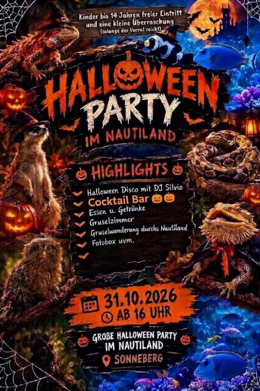 Plakat zur Halloween-Party